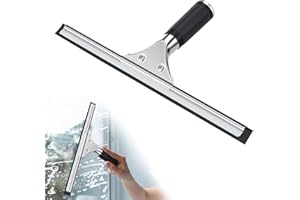 GOWKEEY Estrattore finestra Tergivetro in Acciaio Inox, Tergivetro per Doccia, Tergipavimento Finestre, Spatole Lavavetri per Pulire e Asciuga Vetri, Piastrelle, Finestre, Bagno, Strumento di Pulizia (35cm)