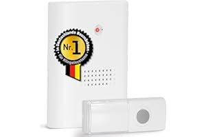 HEIDEMANN Kit de carillon sans fil HX One, système HX, signal optique, avec clip de ceinture, blanc