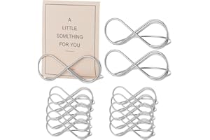 NewZC 12 Stück Tischnummer Halter Metall Hochzeit Tischkartenhalter Silber Tischkartenclips Namenseinstellung Ausstellungsstand Foto Bildkarten Displayständer für Party Hochzeit Restaurant