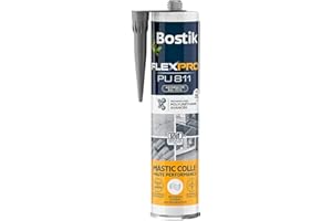 Bostik Mastic Colle Flexpro PU811 – Colle et Jointe Tous Matériaux – Multi-Usages – Intérieur/Extérieur – Formule Polyuréthane Haute Performance – Couleur : Anthracite RAL7016 – 300 ml