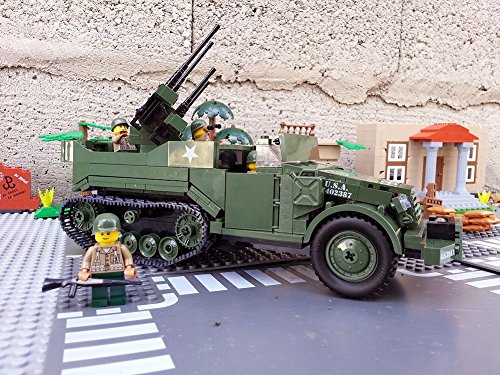 Modbrix 2469 – US ARMY Panzerfahrzeug mit Vierlingsgeschütz & Soldaten aus Lego© - 8