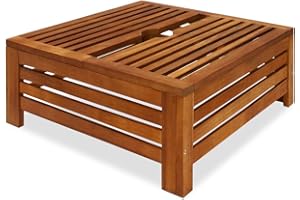 Deuba® Sonnenschirmständer Verkleidung FSC®-zertifiziertes Akazienholz Gartentisch Schirmständer Abdeckung Sonnenschirm Marktschirm Gartenschirm