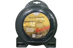 Avalon - Hilo Dentado de Nylon Universal para Desbrozadora y Cortacésped (3 mm x 42 m)