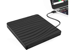 FAYAZ External CD DVD Drive, USB 3.0 Portable CD/DVD +/-RW Burner Rewriter DVD Player for Laptop Slot-in CD Disc Drive for Window/Mac OS/Linux/Vista