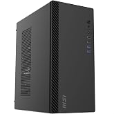 MSI PRO SHIELD M100P Mini Tower Bilgisayar Kasası, Micro-ATX/Mini-ITX, Mat Siyah, USB 3.2, 312x166x354 mm