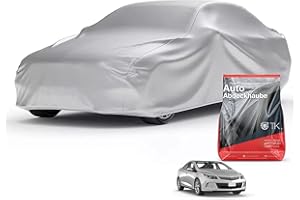 ‎TK GRUPPE TIMO KLINGLER autogadget® 5X Autoschutzhülle Auto Abdeckung - Car Cover - Autoplane Silber Hülle Plane wasserdicht - für alle Arten von PKW/KFZ Autoabdeckung Abdeckplane
