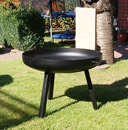 70cm Feuerschale Edelstahl Schwenkgrill 60cm Flammlachs XL Buchenbrett Grillbürste