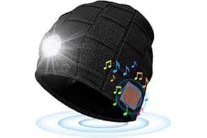 Victoper - Berretto con Luce a LED, Ricaricabile, con USB, Ricaricabile, Invernale, Unisex, Ricaricabile Tramite USB, Ideale Come Regalo per Uomini e Donne, con Luce Integrata