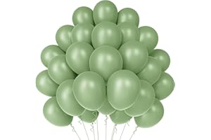 WAREHOUSE WARHOUSE Globos Verde Oliva 12'' - 50 Piezas | Guirnalda de Globos para Cumpleaños,Graduaciones, Fiesta, Boda, Bautismo y Más - Decoración Festiva.