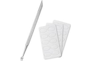 ANGELEMM Nail Cuticle Remover Pusher Tool - Stainless Steel Cuticle Pusher Nail Etching Tool, 2-in-1 Nail Scraper Cuticle Trimmer Sticks for Gel Nails Manicure Pedicure