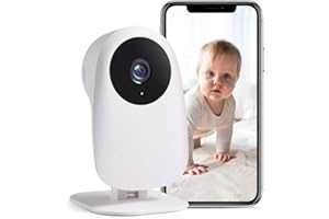 Nooie Baby Monitor WiFi, 2K Baby Monitor with Camera and Night Vision Video Baby monitor, Baby Camera with Motion/Sound Detection, Remote APP Control, Two Way Audio, Work with Alexa, Cloud/SD Storage