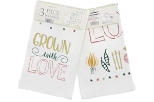 COUNTRY CLUB Pack of 3 Tea Towels - 100% Cotton - 30+ Designs to choose from - Great Value Gift Idea Essential for any home (Grown With Love)