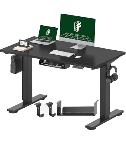 ProTuning RODULF Desk sit/stand, electric/white, 140x80 cm