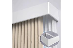 CMYUN Riel Cortina Panel de Cortina Opaca para Montaje en Pared Caja de Cenefa, Longitud Personalizada Cenefas de Caja para Ventanas, Sin Riel Panel Lateral Alargado Cubierta de Cenefa para Cortinas(160cm (