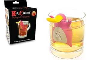 HelpCuisine® infuser/infuseur de thé/filtre diffusseur/passoire a thé à forme de Ornithorynque, infuseur réalisé en silicone à 100% alimentaire sans BPA, Nouveau Design! (Rose)