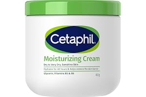 Cetaphil Face & Body Moisturising Cream for Men & Women, Dry to Very Dry Sensitive Skin, Non-Comedogenic, With Niacinamide & Vitamin B5, Unscented, 453g