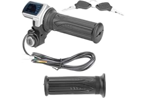 ‎AKOZON Akozon Elektrischer Gasgriff 36V Half-Twist-Gas mit LED-Betriebsanzeige Tastensperre für Elektroroller Motorräder