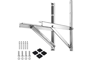 KZQXXT Wandkonsole Zubehör, Wandhalterung für Klimaanlage Split und Wärmepumpe Pool, 160kg Tragfähigkeit Klimaanlage Außengerät Wandhalterung, Edelstahl Wandkonsole Klimaanlage