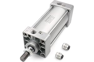 Baomain - Cilindro pneumatico SC 63 X 100 PT 3/8; Foro: 2 1/2 pollici, Corsa: 4 pollici; Asta a pistone avvitata doppia azione