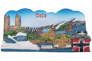 3D Oslo Norge souvenir kylskåpsmagnet, hem och kök dekoration polyresin hantverk, Oslo Norge kylskåpsmagnet