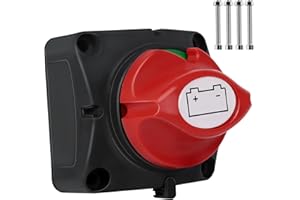 UYTAG Batterie Trennschalter 12V, Batterieschalter 12V 24V 48V, 300A Batterietrennschalter Stromschalter Akku Batterie Schalter Batterieschalter 12V Sicherer Schutz für Auto Boot LKW Yacht KFZ Marine