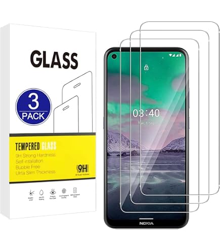 3 Pellicole In Vetro Temperato Per Nokia 3.4 - Durezza 9H, Anti Graffio, HD, Senza Bolle - Kit Con Salviette E Strumenti Installazione