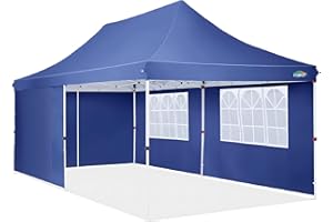 COBIZI Pop up Gazebo 3m x 6m with 4 Removable Sides, Event Shelter Tent with a Carry Bag for Parties, Wedding & Business, Super Waterproof Garden Gazebo with Upgraded Metal Frame, UV 50+ (Blue)