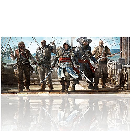 Utimor Tapis de souris Gamer 900x400 mm, base antidérapante en caoutchouc XXL Mouse Pad pour Ordinateur et Ordinateur Portable