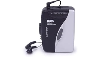 ROXX Tragbarer Kassettenspieler mit Kopfhörern, Kassettenrecorder mit Radio UKW, PCP 300 Kassettenplayer