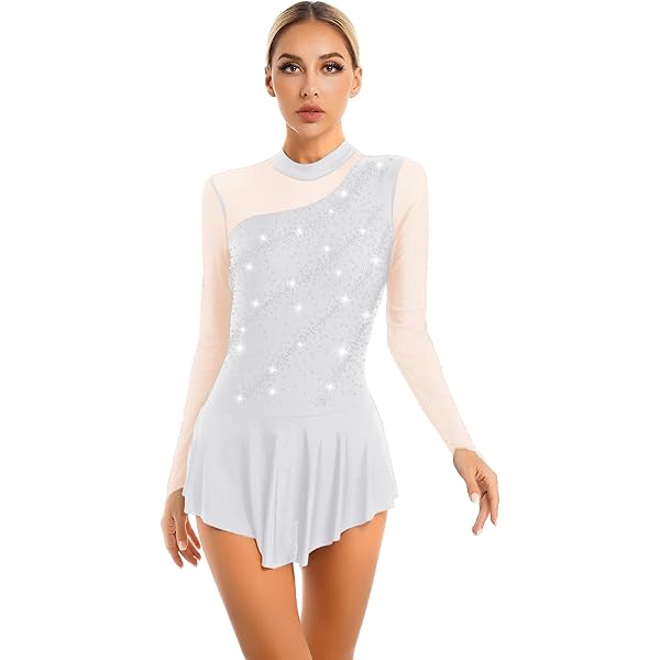 Vestito Da Danza Con Strass - Body Donna Per Pattinaggio, Balletto E Modern Jazz