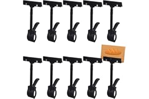 Fahibin 10 szt. klips do znaku żywności, plastikowy obrotowy klips, regulowany plastikowy uchwyt na znak, plastikowy klips do znaków towarowych do celów reklamowych, metka cenowa, wyświetlanie notatek