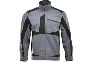SARA WORKWEAR Arbeitsjacke Herren mit Stretch-Einsätze - Multifunktionale Bundjacke mit 4 Taschen - Arbeitsbundjacke mit Reflektierenden Elementen Gr. 46-64