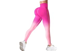 Zilams Mallas Push Up Mujer Fitness Leggins Deportivos Cintura Alta Sin Costuras Pantalones de Yoga Elásticos Opaco Scrunch Butt para Yoga Gym Running