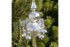 LAUSCHAER GLASKUNST-CHRISTBAUMSPITZEN Christbaumspitze Old Lauscha Uni - Silber