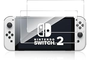Vanrain Screen Protector for Nintendo Switch 2, Pack of 2 Tempered Glass 9H Hardness Screen Protector Film Protective Glass HD Clear Anti-Scratch Bubble-Free