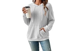 GRMLRPT GRMLRP Sudadera para Mujer con Capucha Sudadera de Manga Larga Cuello Redondo Moda Color Sólido Hoodie Tops Suéter Casual(Multicolor,S-XXL)