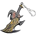 SONGCHANGJEWELRY Game God of War Keychains - Kratos Blades of Chaos Cosplay Metal Keychain - Blades of Chaos Gifts Men Teens