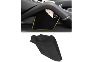 Vesul Front Row Armrest Storage Box Fit for Porsche Cayenne 2011 2012 2013 2014 2015 2016 2017 2018 Armrest Phone Container Center Console Organizer Handle Pocket ABS Tray Insert with Suede Covered
