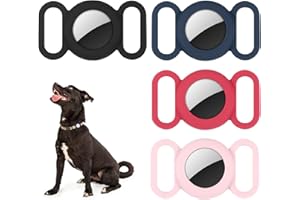 WALLFID Airtag Collare per cani, custodia in silicone per GPS Tracking Finder(4 colori)