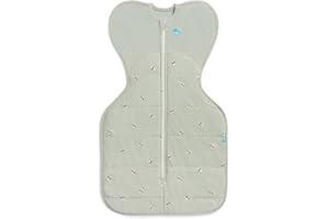 Love To Dream™ Swaddle UP™, Small 3.5-6 kg - Cotton Bees Olive, Snug Fit, Supports Healthy Sleep Routine, 2.5 Tog for Cool Temps (16-20°C), Machine Washable Stretch Cotton, 2 Zips, Easy Nappy Change