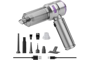 Higoom 4-in-1 Kabelloser Handstaubsauger, Auto-Staubsauger, 22000PA Starke Saugkraft Mini-Staubsauger, Staubbläser – Für Zuhause und Auto geeignet