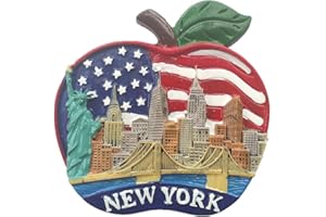 MUYU MAGNET 3D-Kühlschrankmagnet, Apfelform, New York / USA, Dekoration für Zuhause und Küche, Magnet-Aufkleber, New York / Amerika