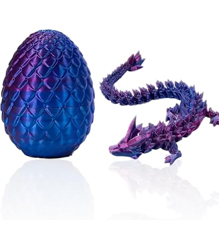 LUMIN TUTU Uovo di drago con drago, drago 3D nell'uovo con ali