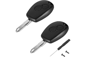 ZIGefofo 2 Pezzi Guscio per Chiave Auto 2 Tasti Compatibile con Dacia Duster Dokker Logan Logdy Sandero Stepway Chiave Custodia Telecomando Ricambio Chiave Cover