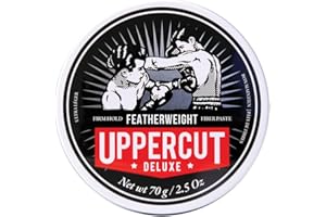 Uppercut Deluxe Featherweight Pâte pour Cheveux, Produit de Coiffure Professionnel à Base d'Eau, Créer des Styles Texturés, Brillance Modérée et Maintien Fort, Produit Capillaire pour Hommes 70g