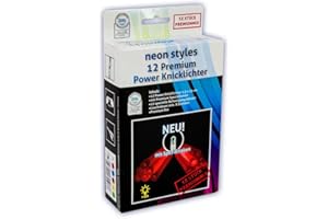 KNIXS 12 Premium Power Knicklichter - Rot - Spezial Haken Neon Ultra Hell NEU