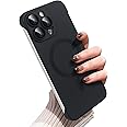 APLINHOP Magnetic Case for iPhone 16 Pro Max, Compatible with Mag-Safe, Matte PC Slim Thin Frameless Borderless Minimalist Design with Camera Lens Protector for iPhone 16 Pro Max, Black