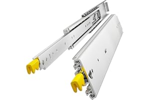 VADANIA Glissières de tiroir robustes de qualité industrielle de 1200 mm avec serrure #VD2576, élargissement de 76 mm, capacité de charge jusqu'à 220 kg, montage latéral, 1 paire