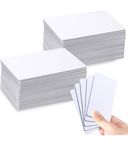 Easyidea Lot De 100 Cartes En Pvc Cr80 Blanc 20 Mm Price CR80 EasyIDea Lot De 100 Blanc - Format Carte Crédit 86x54mm épaisseur 20mm Cartes PVC