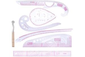 PUMMNY Regla De Medida Para Principiantes, Regla Curva Francesa, Herramienta de Costura de Regla de Medida Curva Francesa, para Principiantes, Sastres y Diseñadores (7)